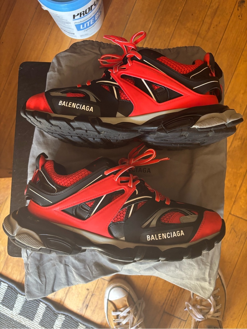 Balenciaga Track Sneakers Red/Black Size 42 (US 9) - Worn Once - Picture 10 of 11